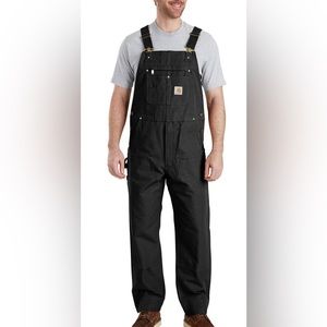 Carhartt NWT R01 Duck Bib Overall Black